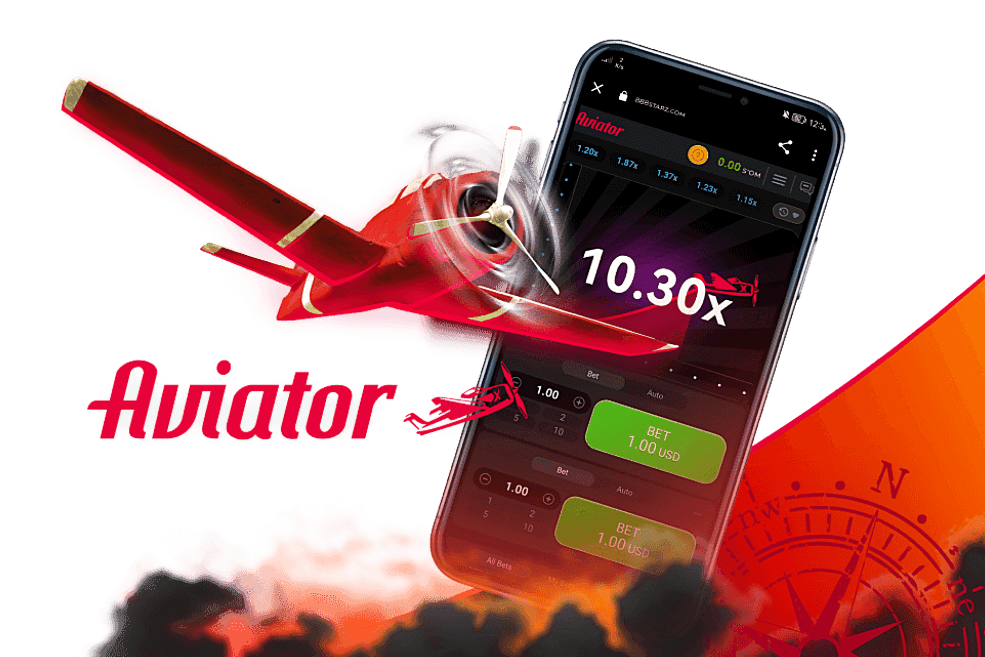 OK777-তে মাল্টিপ্লেয়ার Aviator ক্র্যাশ গেম চলছে